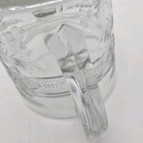 EAPG INDIANA GLASS No 162 Bouquet Narcissus Spray Winner Sugar 4 3/8" Antique - Picture 9 of 11